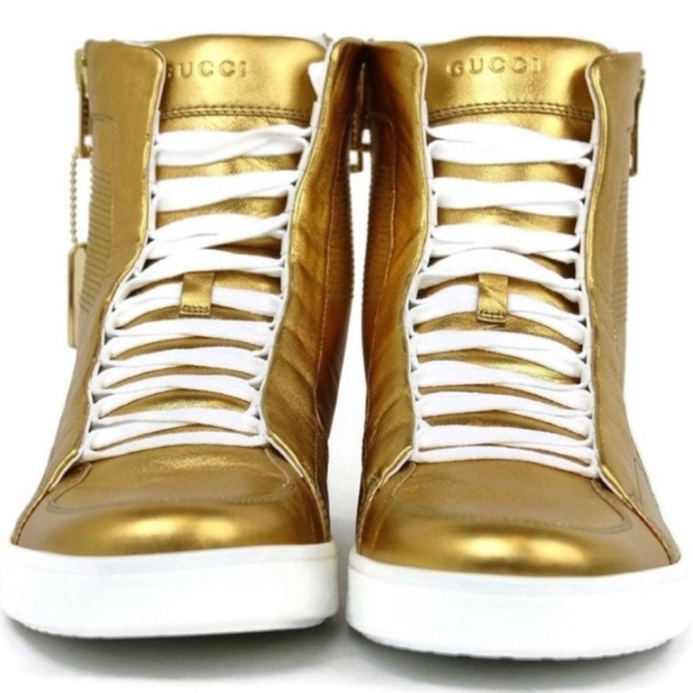 Gucci Men's Leather High-top Sneaker